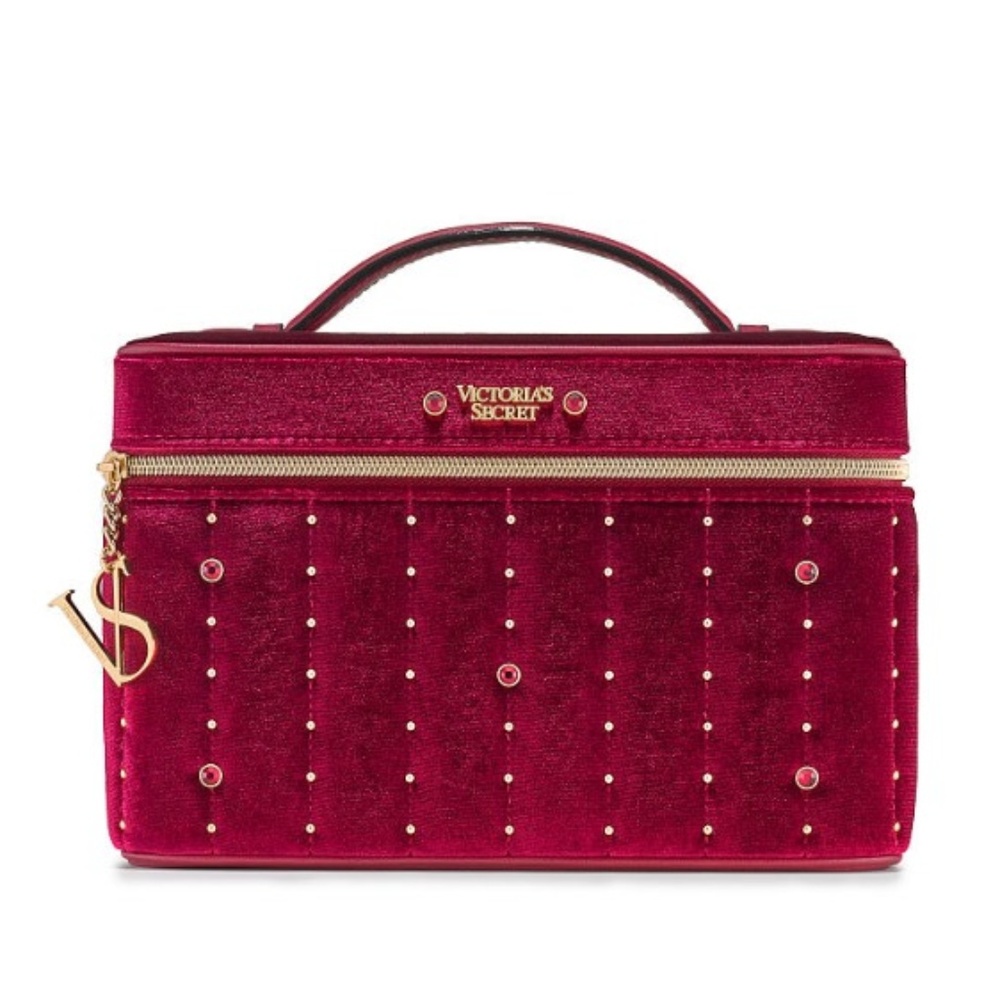 Victoria's Secret Velvet Stud Runway Vanity Case